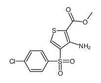 3-氨基-4-[(4-氯苯基)磺酰基]噻吩-2-羧酸甲酯结构式