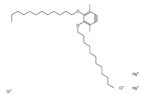 3,6-didodecyloxy-4,5-dimethyl-1,2-phenylene-bis(mercury chloride) Structure