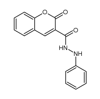 2-oxo-2H-1-benzopyran-3-carboxylic acid 2-phenylhydrazide结构式