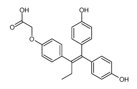 2-[4-[1,1-bis(4-hydroxyphenyl)but-1-en-2-yl]phenoxy]acetic acid结构式