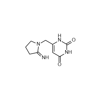 6-((2-亚氨基吡咯烷-1-基)甲基)嘧啶-2,4(1H,3H)-二酮(替吡嘧啶杂质)结构式