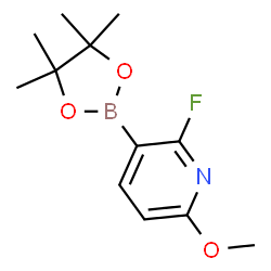 2-氟-6-甲氧基-3-(4,4,5,5-四甲基-1,3,2-二氧硼杂环戊烷-2-基)吡啶结构式