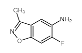 6-氟-3-甲基苯并[d]异噁唑-5-胺结构式