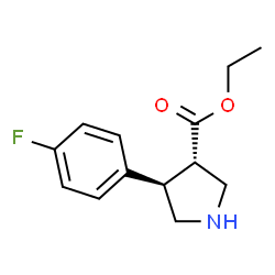 ethyl trans-4-(4-fluorophenyl)pyrrolidine-3-carboxylate Structure