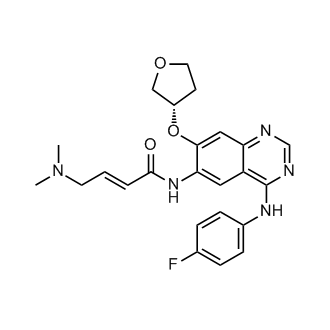 (S,E)-4-(二甲氨基)-N-(4-((4-氟苯基)氨基)-7-((四氢呋喃-3-基)氧基)喹唑啉-6-基)丁-2-烯酰胺(阿法替尼杂质)结构式