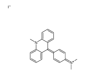 N,N-dimethyl-4-(10-methylacridin-10-ium-9-yl)aniline,iodide结构式