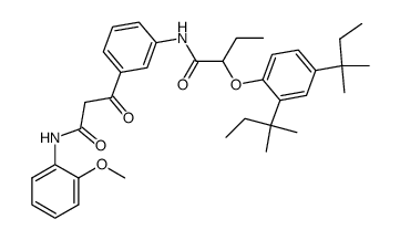 3-[m-[[2-(2,4-di-tert-pentylphenoxy)butyryl]amino]phenyl]-N-(o-methoxyphenyl)-3-oxopropionamide Structure