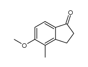 5-甲氧基-4-甲基-2,3-二氢-1H-茚-1-酮结构式