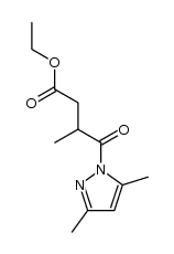 ethyl 3-methyl-4-(3,5-dimethylpyrazol-1-yl)-4-oxobutanoate Structure