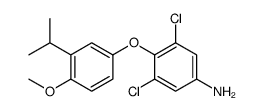 3,5-dichloro-4-(4-methoxy-3-propan-2-ylphenoxy)aniline结构式