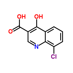 8-Chloro-4-hydroxy-3-quinolinecarboxylic acid Structure