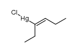 chloro-((E)-1-ethyl-but-1-enyl)-mercury Structure