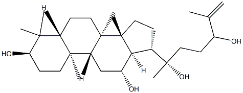 5α-Dammar-25-ene-3α,12β,20,24-tetrol Structure