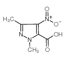 2,5-二甲基-4-硝基-2H-吡唑-3-羧酸结构式