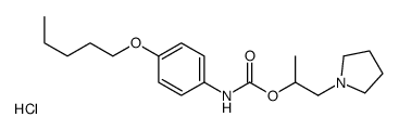 1-pyrrolidin-1-ium-1-ylpropan-2-yl N-(4-pentoxyphenyl)carbamate,chloride Structure