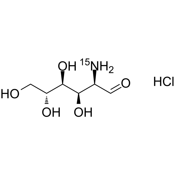 Glucosamine-15N hydrochloride Structure