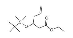 (R)-ethyl 3-(tert-butyldimethylsilyloxy)hex-5-enoate结构式