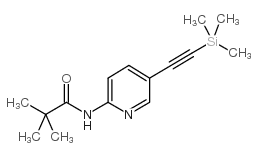 2,2-二甲基-N-(5-三甲基硅乙炔-2-吡啶)-丙酰胺结构式