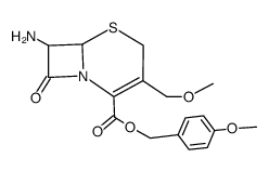 4-methoxybenzyl 7-amino-3-methoxymethyl-3-cephem-4-carboxylate Structure