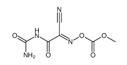 N-Carbamoyl-2-cyan-2-methoxycarbonyloxyimino-acetamid结构式