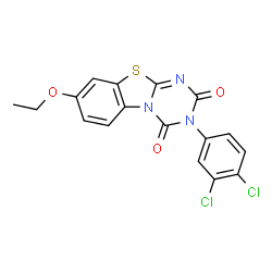 3-(3,4-Dichlorophenyl)-8-ethoxy-2H-[1,3,5]triazino[2,1-b][1,3]benzothiazole-2,4(3H)-dione结构式