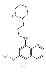 6-methoxy-N-[3-(2-piperidyl)propyl]quinolin-8-amine结构式