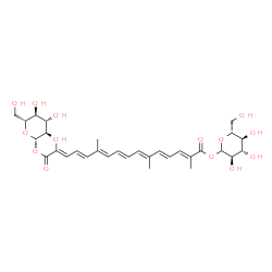 1,1'-[(2E,4E,6E,8E,10E,12E,14E)-2,6,11,15-tetramethyl-2,4,6,8,10,12,14-hexadecaheptaenedioate]-b-D-Glucopyranose structure