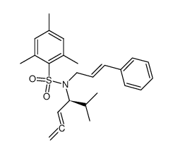 N-[(1S)-1-isopropylbuta-2,3-dienyl]-2,4,6-trimethyl-N-[(E)-3-phenyl-2-propenyl]phenylsulfonamide结构式