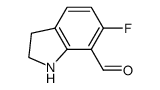 1H-Indole-7-carboxaldehyde,6-fluoro-2,3-dihydro-(9CI) structure