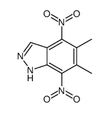 5,6-dimethyl-4,7-dinitro-1H-indazole结构式