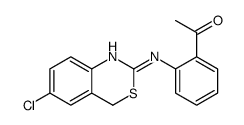 1-[2-[(6-chloro-4H-3,1-benzothiazin-2-yl)amino]phenyl]ethanone Structure