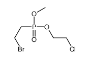 1-[2-bromoethyl(methoxy)phosphoryl]oxy-2-chloroethane结构式