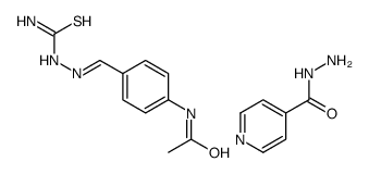 N-[4-[(E)-(carbamothioylhydrazinylidene)methyl]phenyl]acetamide,pyridine-4-carbohydrazide Structure