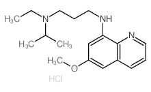 N1-乙基-N3-(6-甲氧基-8-喹啉)-N1-(1-甲基乙基)-1,3-丙二胺盐酸盐结构式