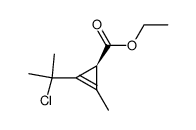 2-(1-Chloro-1-methyl-ethyl)-3-methyl-cycloprop-2-enecarboxylic acid ethyl ester结构式
