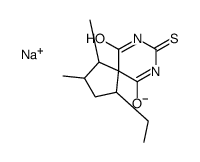 sodium,4-ethyl-1,2-dimethyl-8-sulfanylidene-7-aza-9-azanidaspiro[4.5]decane-6,10-dione Structure