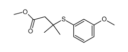 methyl 3-((3-methoxyphenyl)thio)-3-methylbutanoate Structure