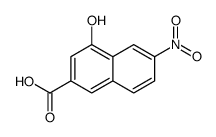 4-Hydroxy-6-nitro-2-naphthoic acid Structure