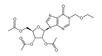 2',3',5'-tri-O-acetyl-1-[(ethoxy)methyl]inosine结构式
