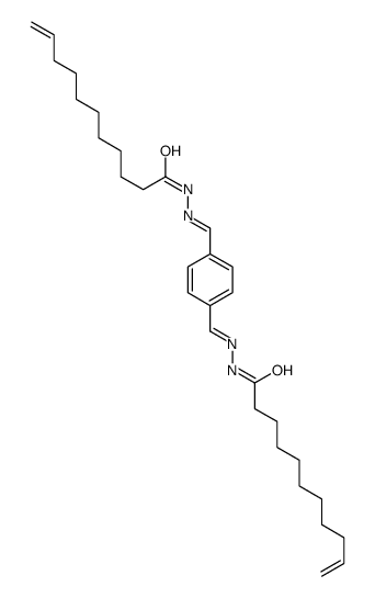 N-[[4-[(undec-10-enoylhydrazinylidene)methyl]phenyl]methylideneamino]undec-10-enamide结构式
