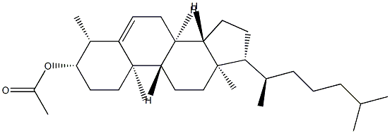 4β-Methylcholest-5-en-3β-ol acetate结构式