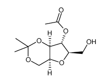 4-O-乙酰基-2,5-酐-1,3-异亚丙基-D-葡萄烯糖结构式