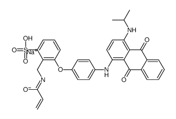 sodium alpha-(acryloylamino)-[4-[[9,10-dihydro-4-(isopropylamino)-9,10-dioxo-1-anthryl]amino]phenoxy]toluenesulphonate structure