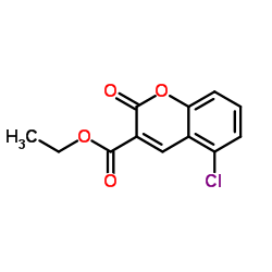 5-氯-2-氧代-2H-色烯-3-羧酸乙酯结构式