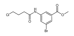 3-bromo-5-(4-chlorobutanoylamino)benzoic acid methyl ester Structure