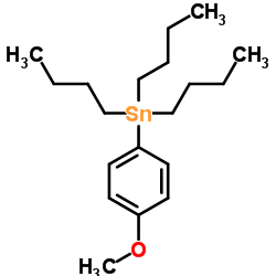 三丁基-(4-甲氧基-苯基)-锡烷结构式