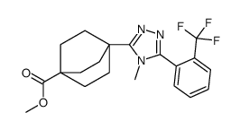 4-(4-甲基-5-(2-(三氟甲基)苯基)-4H-1,2,4-噻唑-3-基)双环[2.2.2]辛烷-1-羧酸甲酯结构式