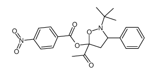 (5-acetyl-2-tert-butyl-3-phenyl-1,2-oxazolidin-5-yl) 4-nitrobenzoate Structure
