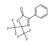 4-phenyl-2,2-bis-trifluoromethyl-2H-oxazol-5-one结构式