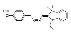 2-[[(4-chlorophenyl)methylhydrazono]methyl]-1-ethyl-3,3-dimethyl-3H-indolium chloride Structure